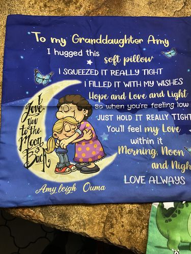 Customer photo review of Personalized Granddaughter Daughter Sea Animals Hug This Pillow