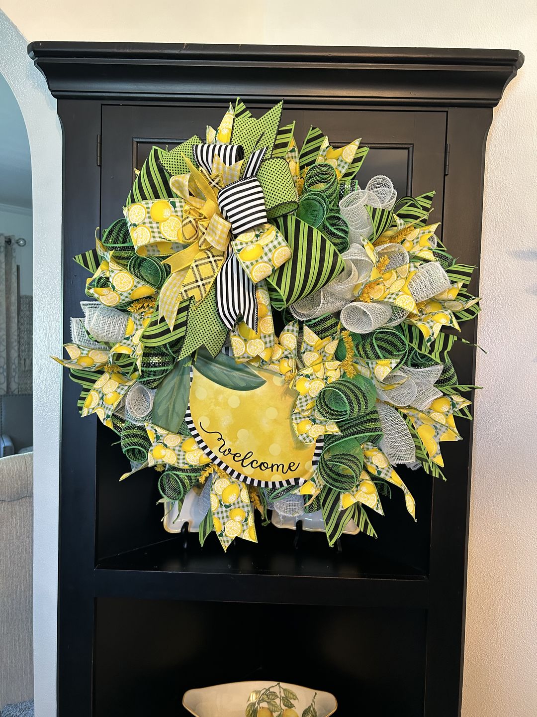Customer photo review of Mounting Squares Bag of 100 - DECOE-002, attach a wreath sign, sign attachment