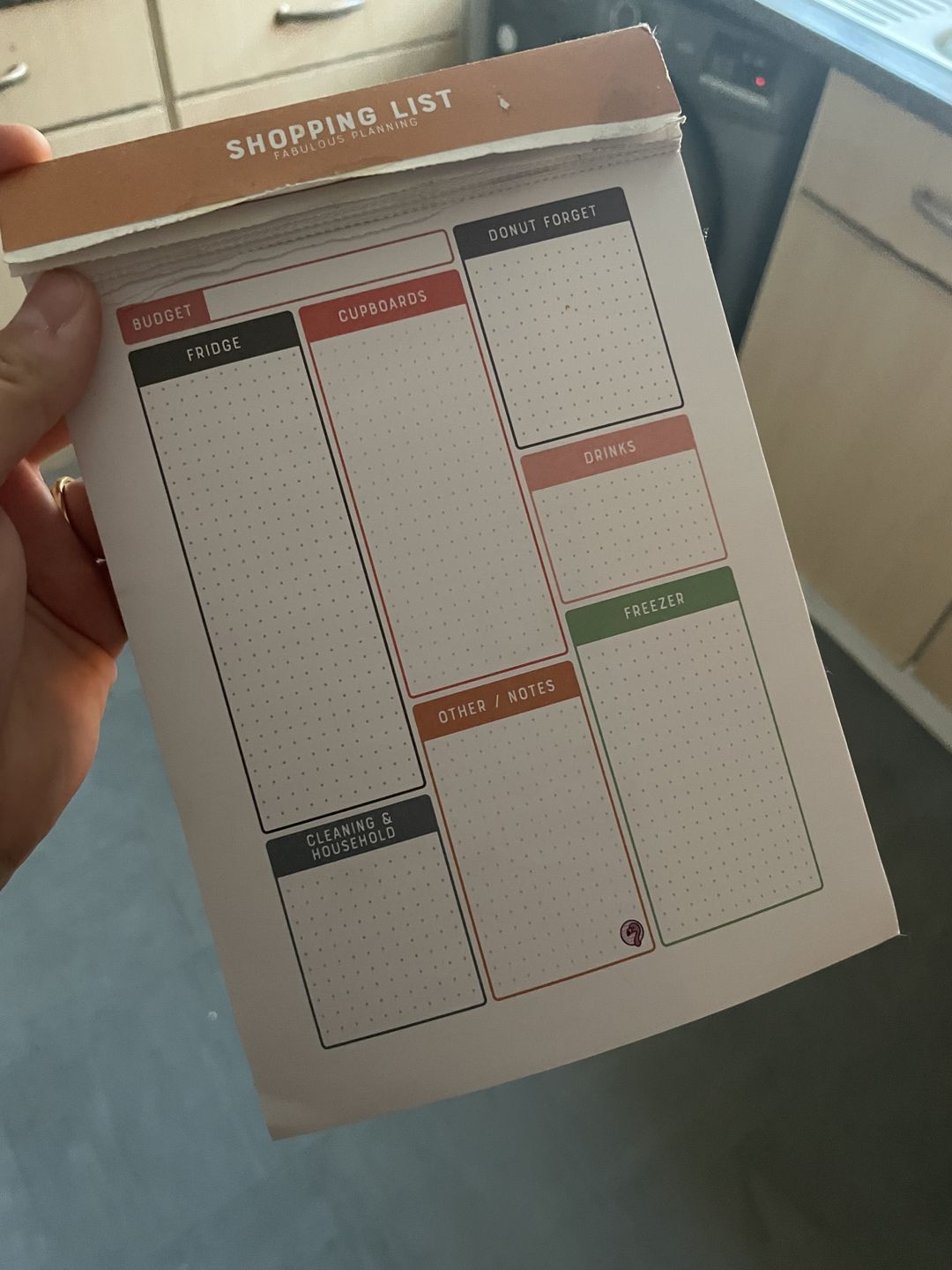 Customer photo review of A5 - Shopping List - Colourful