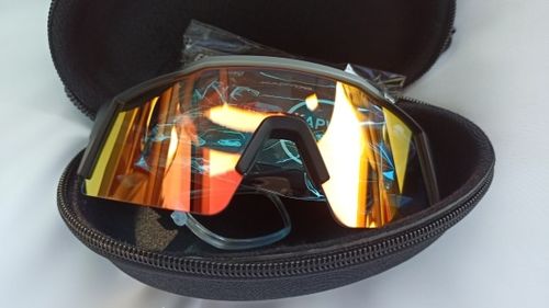Customer photo review of REVO KE9023 Red Blue Photochromic Sunglasses
