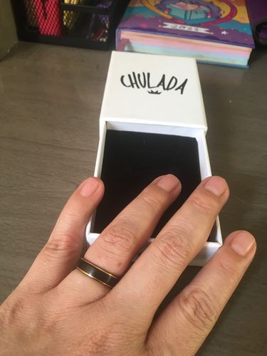 Customer photo review of Anillo Night's Watch - Tungsteno