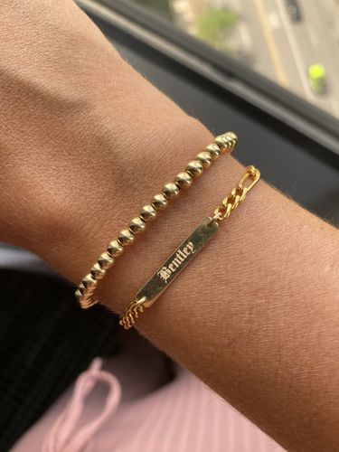 Customer photo review of custom gothic bracelet