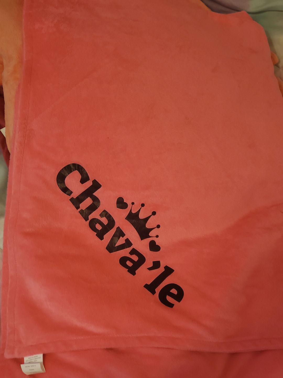 Customer photo review of BiggerBee Throw Blanket ~ Neon Hot Pink
