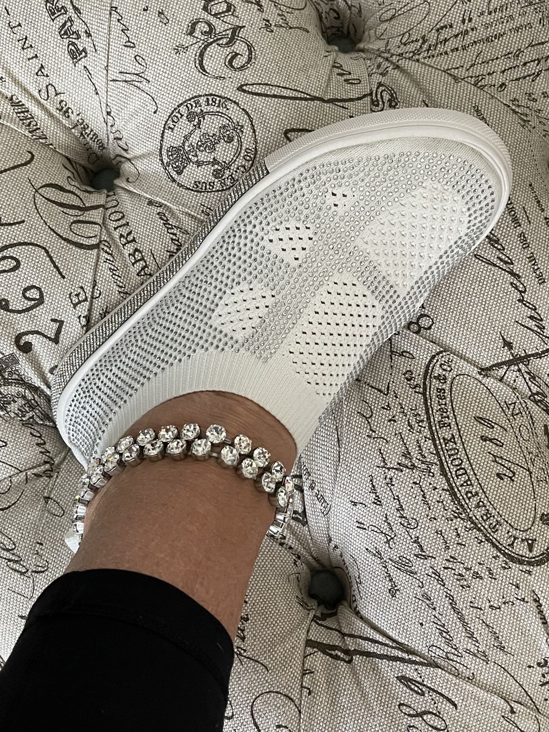 Customer photo review of Silver Clear Anklet