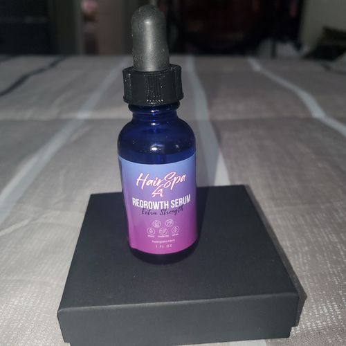 Customer photo review of Extra Strength Hair Regrowth Serum Bundle (2oz)