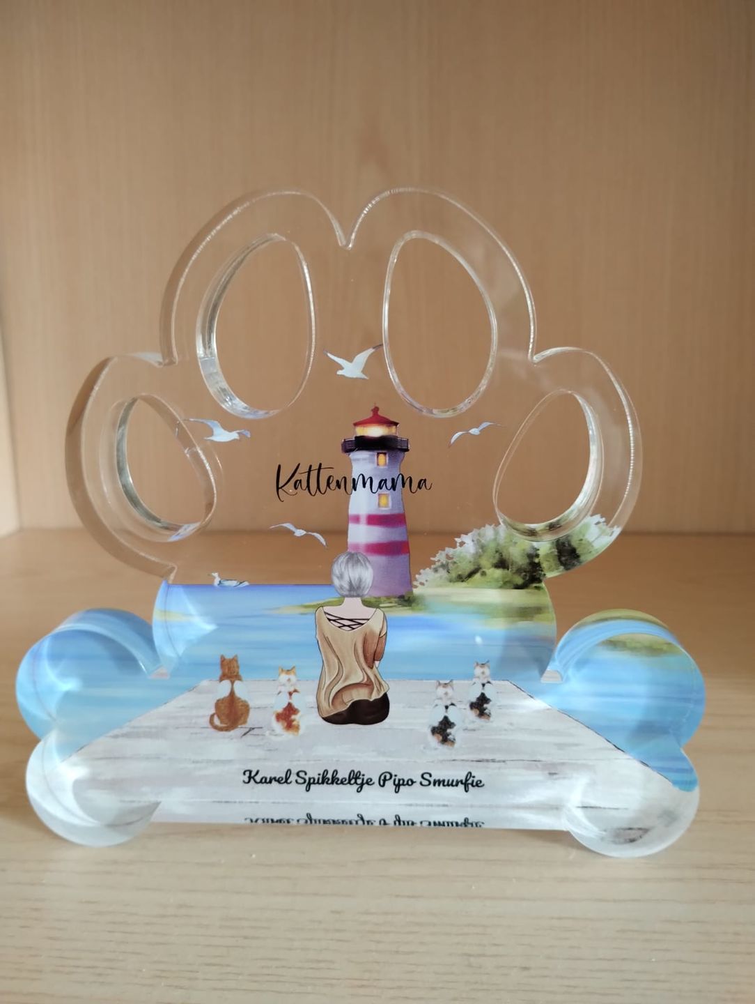 Customer photo review of Onderweg met huisdier - Gepersonaliseerde Potenacrylglas
