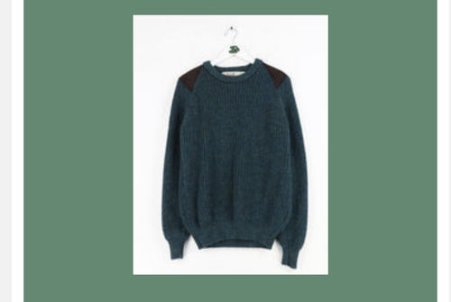 Customer photo review of Vintage Aran Sweater Market Wool Knit Sweater Size Medium
