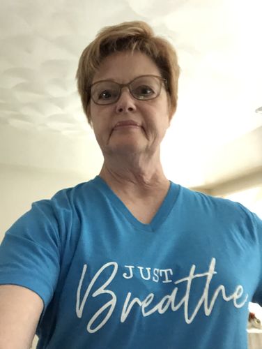 Customer photo review of Just Breathe V-neck