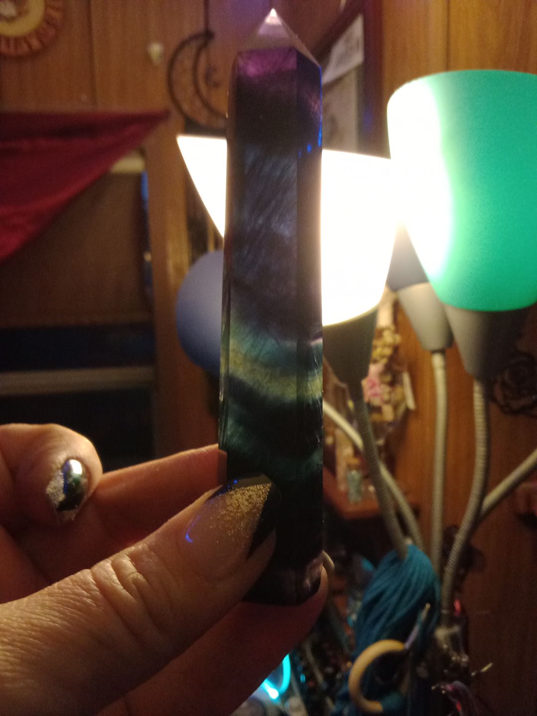 Customer photo review of Rainbow Fluorite Point