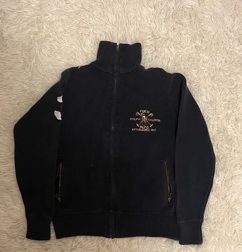 Customer photo review of Vintage Polo Ralph Lauren Knit Zip Up Sweater Youth Size Medium