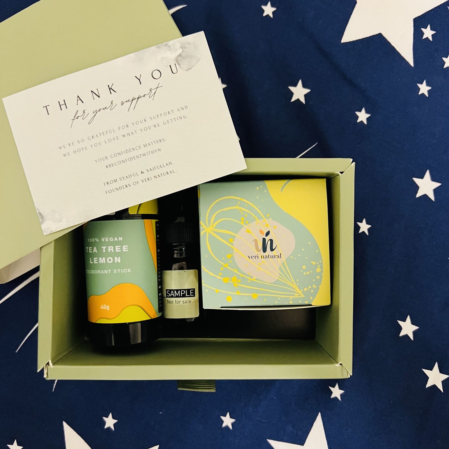 Customer photo review of Gift of Confidence - Tea Tree Lemon