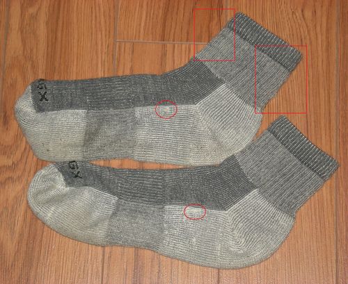 Customer photo review of J.B. Field's Hiking "Hiker GX" 74% Merino Wool Low-Cut Ankle Socks - SOCK OF THE WEEK