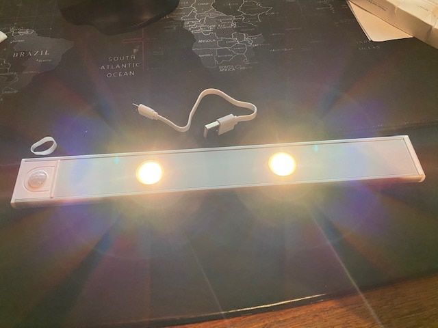Customer photo review of NS Ultra thin LED Light 20/30/40/60CM Cabinet Lamp PIR Motion Sensor Wireless USB Rechargeable