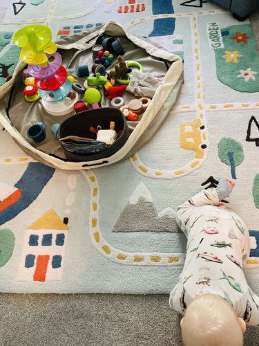 Customer photo review of Large Toy Storage Bag - Space Dust