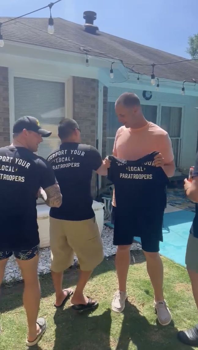 Customer photo review of Support Your Local Paratroopers Shirt