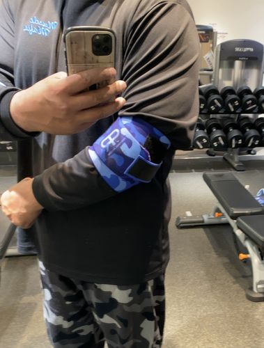 Customer photo review of Personal Record Advanced Elbow Wraps - PR903 - Blue Camo