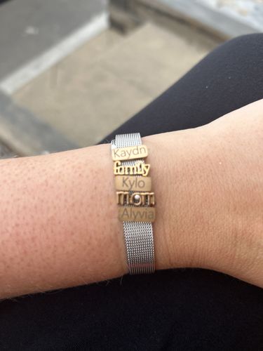 Customer photo review of Mesh bracelet silver/rose luxe
