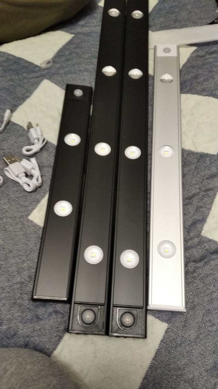Customer photo review of NS Ultra thin LED Light 20/30/40/60CM Cabinet Lamp PIR Motion Sensor Wireless USB Rechargeable