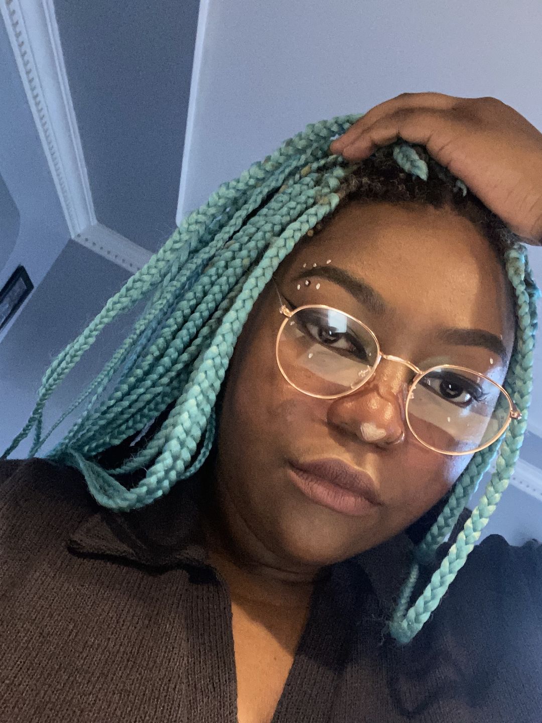 Customer photo review of OUTRE SYNTHETIC PRE STRETCHED ULTRA BRAID - XPRESSION 3X 52"