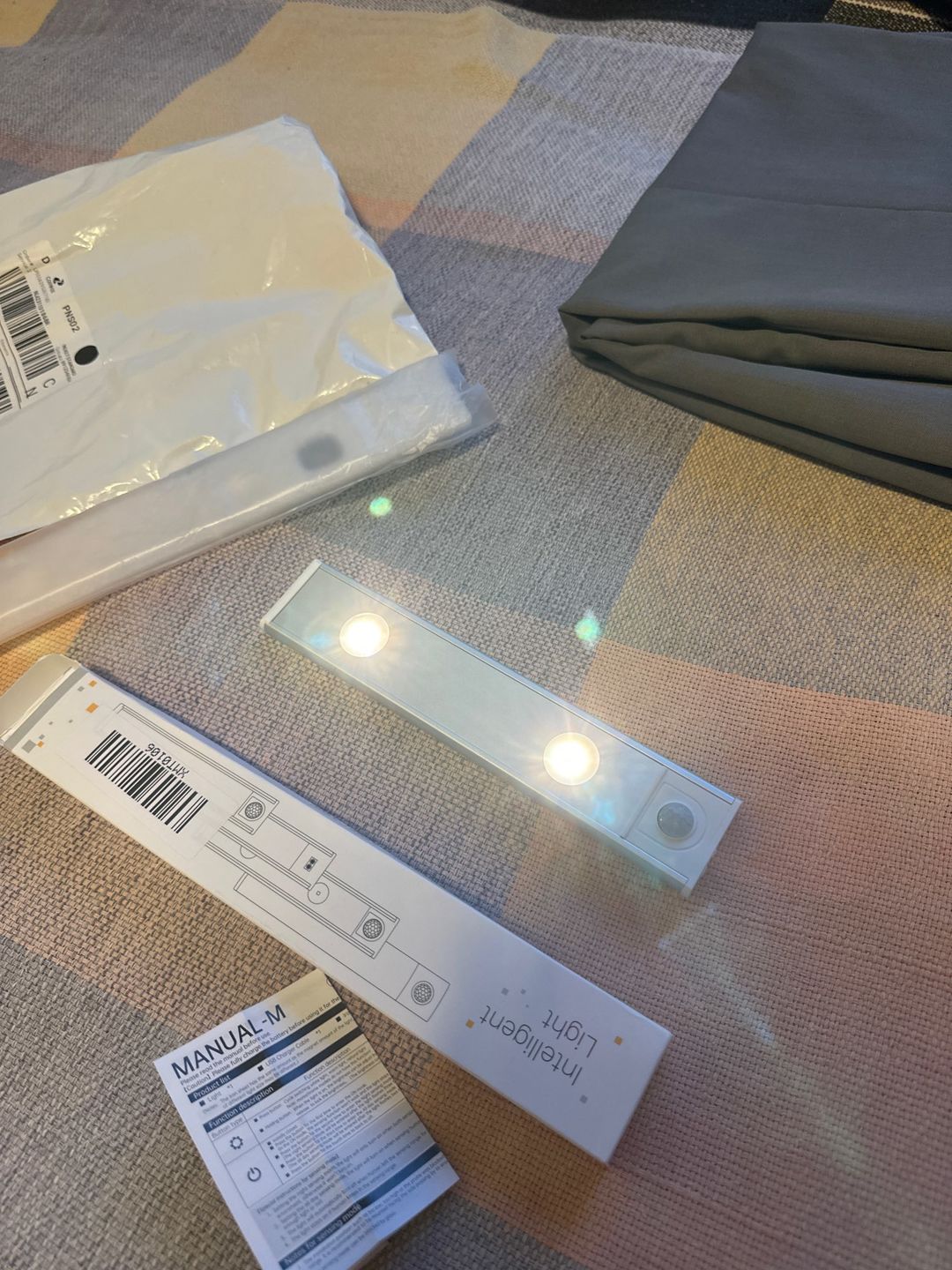 Customer photo review of NS Ultra thin LED Light 20/30/40/60CM Cabinet Lamp PIR Motion Sensor Wireless USB Rechargeable