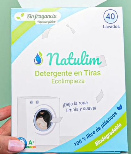 Customer photo review of Eco-Tiras de Detergente 40 lavados Natulim