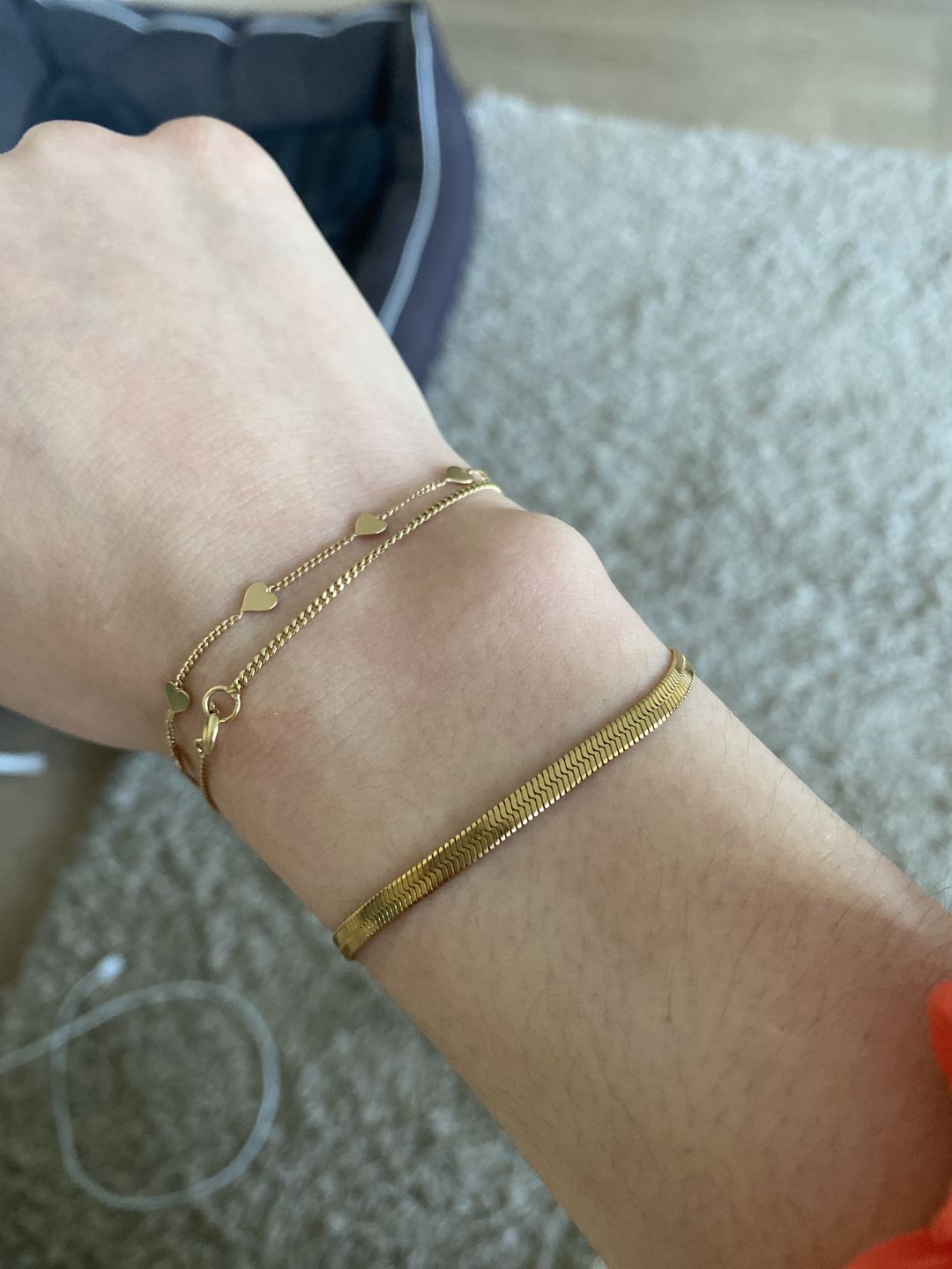 Customer photo review of Hi-Life Sleek Armband 14K Gold Plated