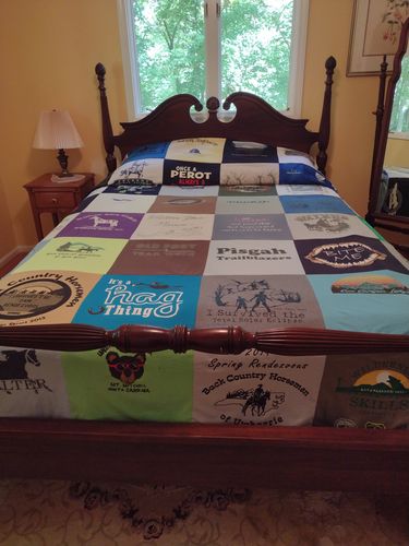 T-shirt quilt featuring n/a by Deirdre from NC