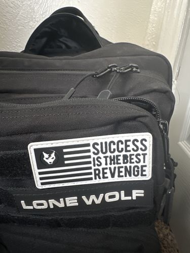 Customer photo review of Lone Wolf Success Is The Best Revenge Velcro Patch