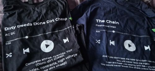 Customer photo review of Your Favorite Song T-Shirt Music Player