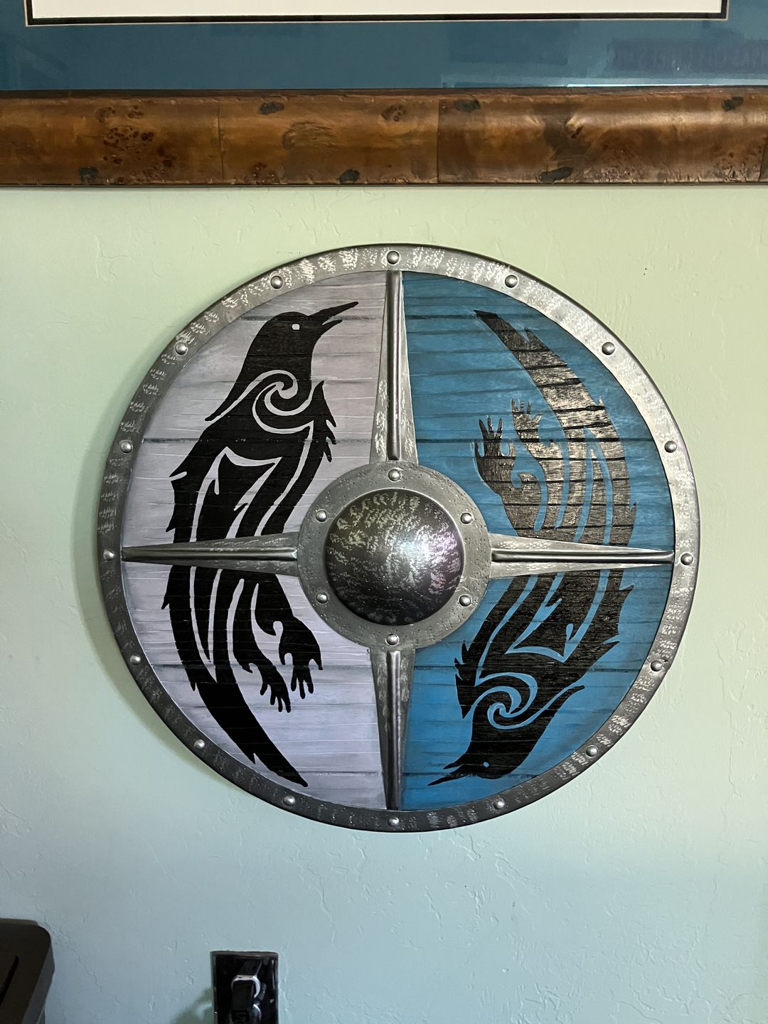 Customer photo review of Eivor Valhalla Raven Battleworn Viking Shield - Scott Handicraft