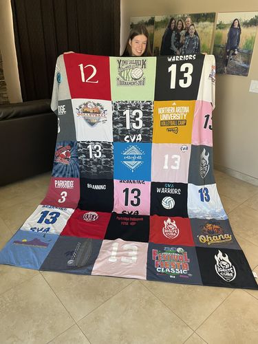 Customer photo review of Classic T-Shirt Blanket