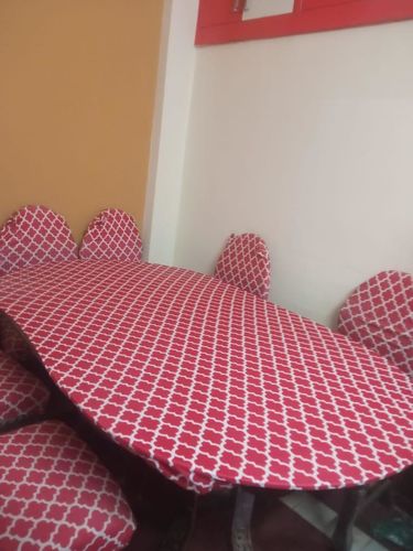 Customer photo review of DivineTrendz Exclusive - Red Diamond Elastic Chair & Table Cover