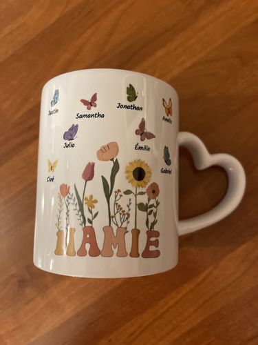 Customer photo review of Prairie et papillons - Mug personnalisé