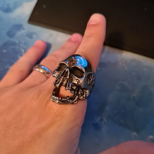Customer photo review of Skull Rider Ring