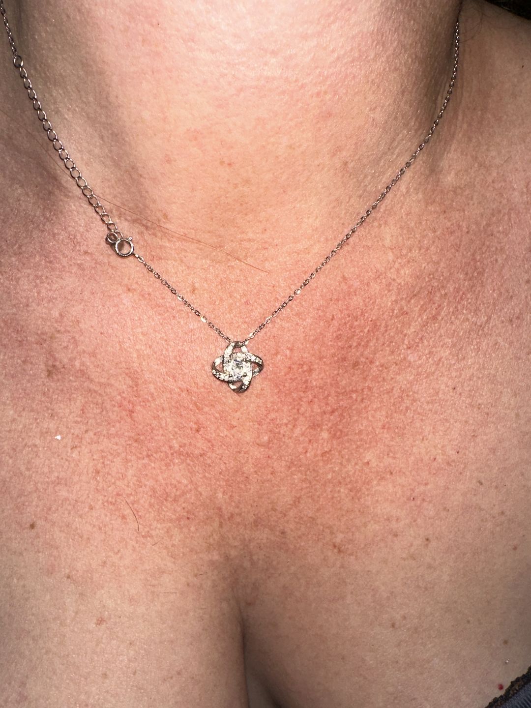 Customer photo review of White Gold Necklace - With Real Rose - To My Love