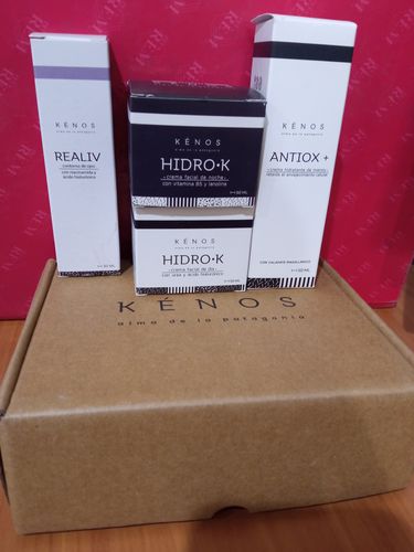 Customer photo review of Pack 4 productos: Hidro-K Día, Hidro-K Noche, Realiv, Antiox+