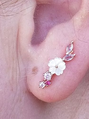 Customer photo review of Boucles d'oreilles grimpantes Alexia