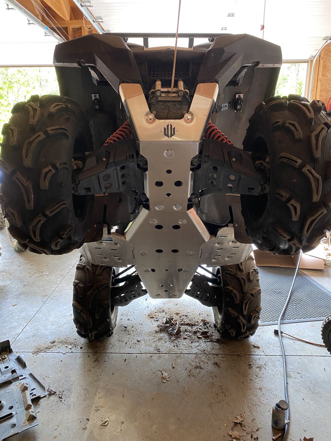 Customer photo review of Aluminum Central Skid Plates for Yamaha Grizzly 550/700