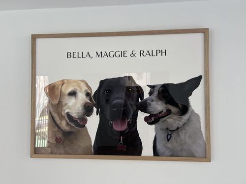 Customer photo review of Three-Pet Portrait