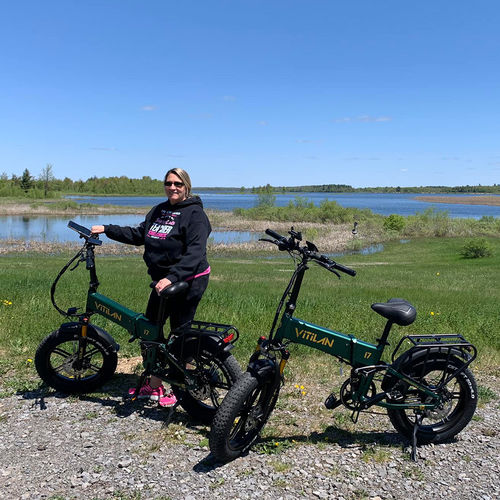 Customer photo review of I7 Pro Folding Full Suspension Electric Bike