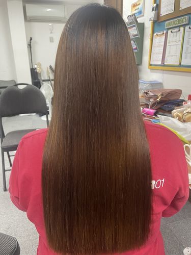 Customer photo review of Ultimate Liss Hair Treatment 1L - Hanna Lee