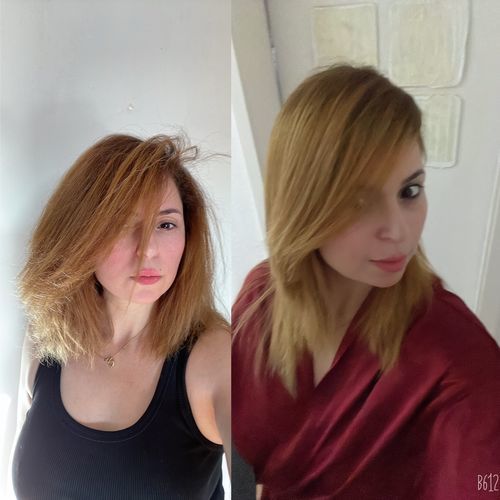 Customer photo review of Ultimate Liss Hair Treatment 1L - Hanna Lee