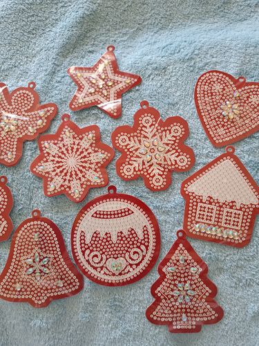 Customer photo review of Weihnachtsbaum Anhänger 10st Set