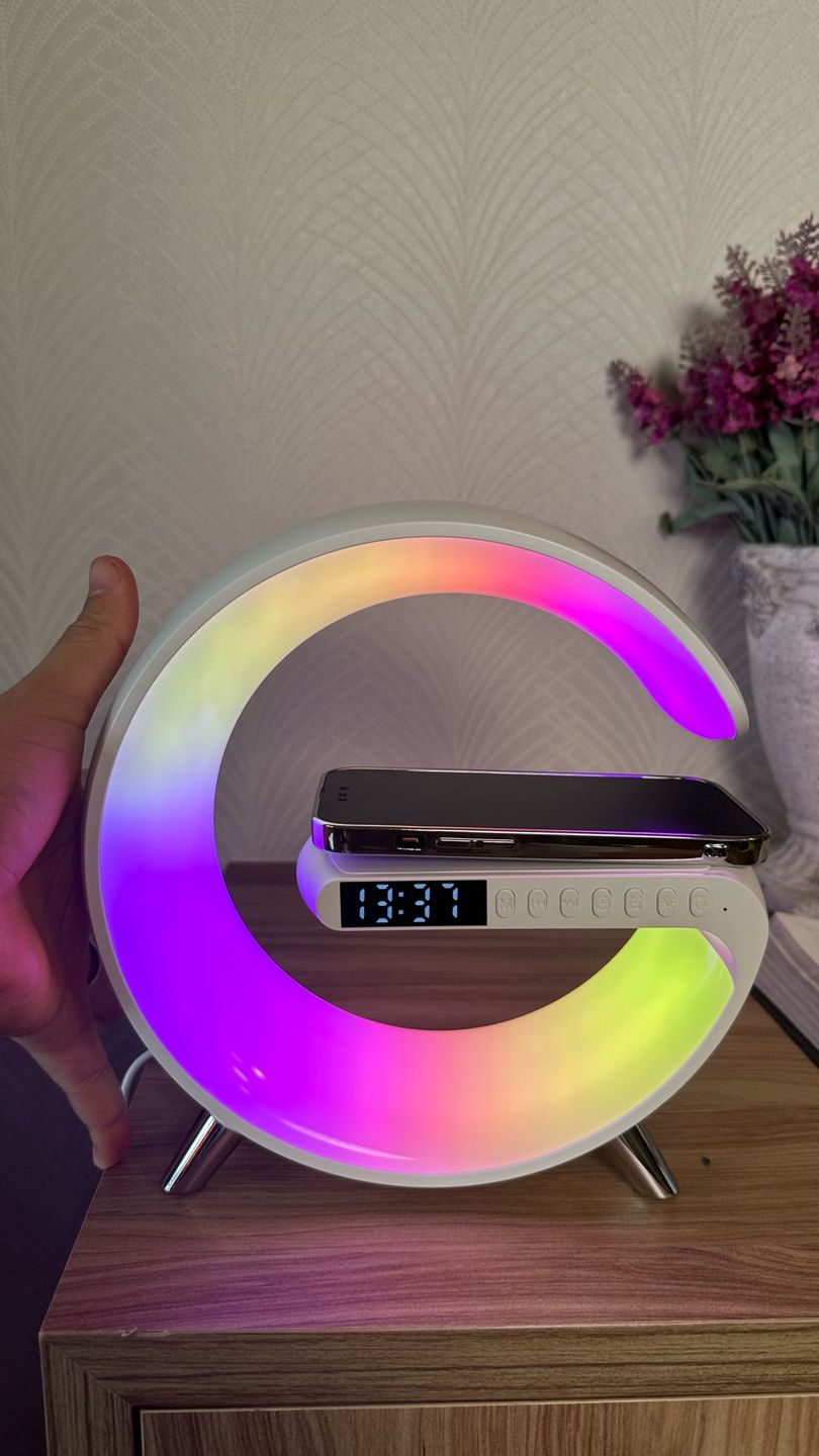 Customer photo review of LitLamp™ — 3-in-1 Alarm Clock, Speaker & Wireless Charger