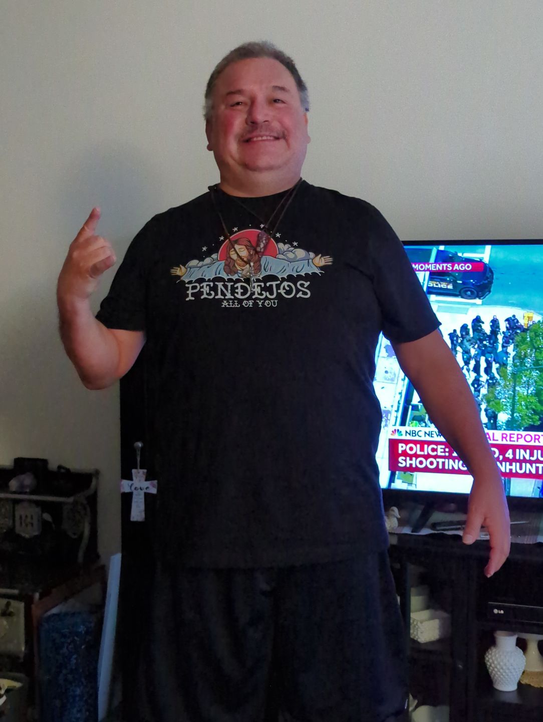 Customer photo review of Premium Pendejos, All Of You Old School OG T-shirt