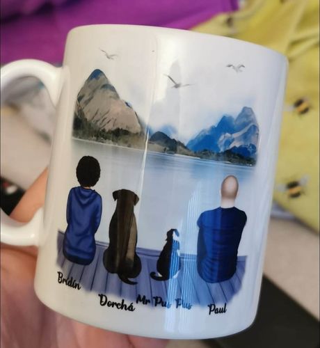 Customer photo review of Couples with Pets Mug