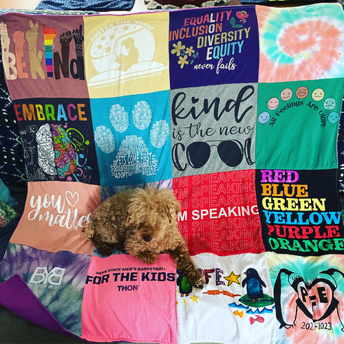 T-shirt quilt featuring pfe basketball team by Alyssa from PA