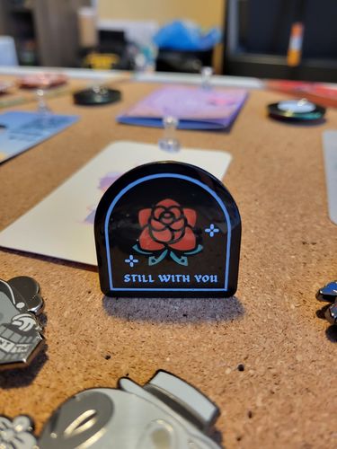 Customer photo review of Jungkook Tattoo Pins