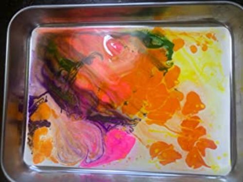 Customer photo review of Water Marbling Paint Set