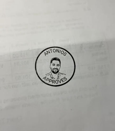 Customer photo review of Self-Inking Face Stamp